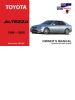 Toyota Altezza 1998 - 2005 Owners Handbook