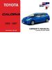 Toyota Caldina 2002 - on Owners Handbook