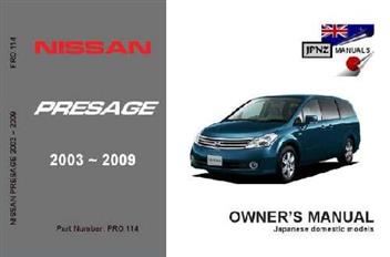 Nissan presage u31 manual
