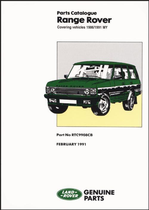 Range Rover 1986 - 1992 Parts Catalogue 185520293X 9781855202931