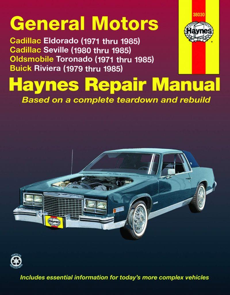 Cadillac Eldorado (Petrol) 1971 - 1985 Haynes Owners Service & Repair Manual 1563922312 ...