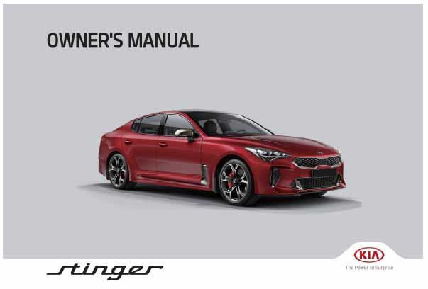 Kia Stinger CK 2017 Owner Manual