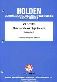 Holden Commodore VS Series Factory Service Manual Supplement 0868361798 ...